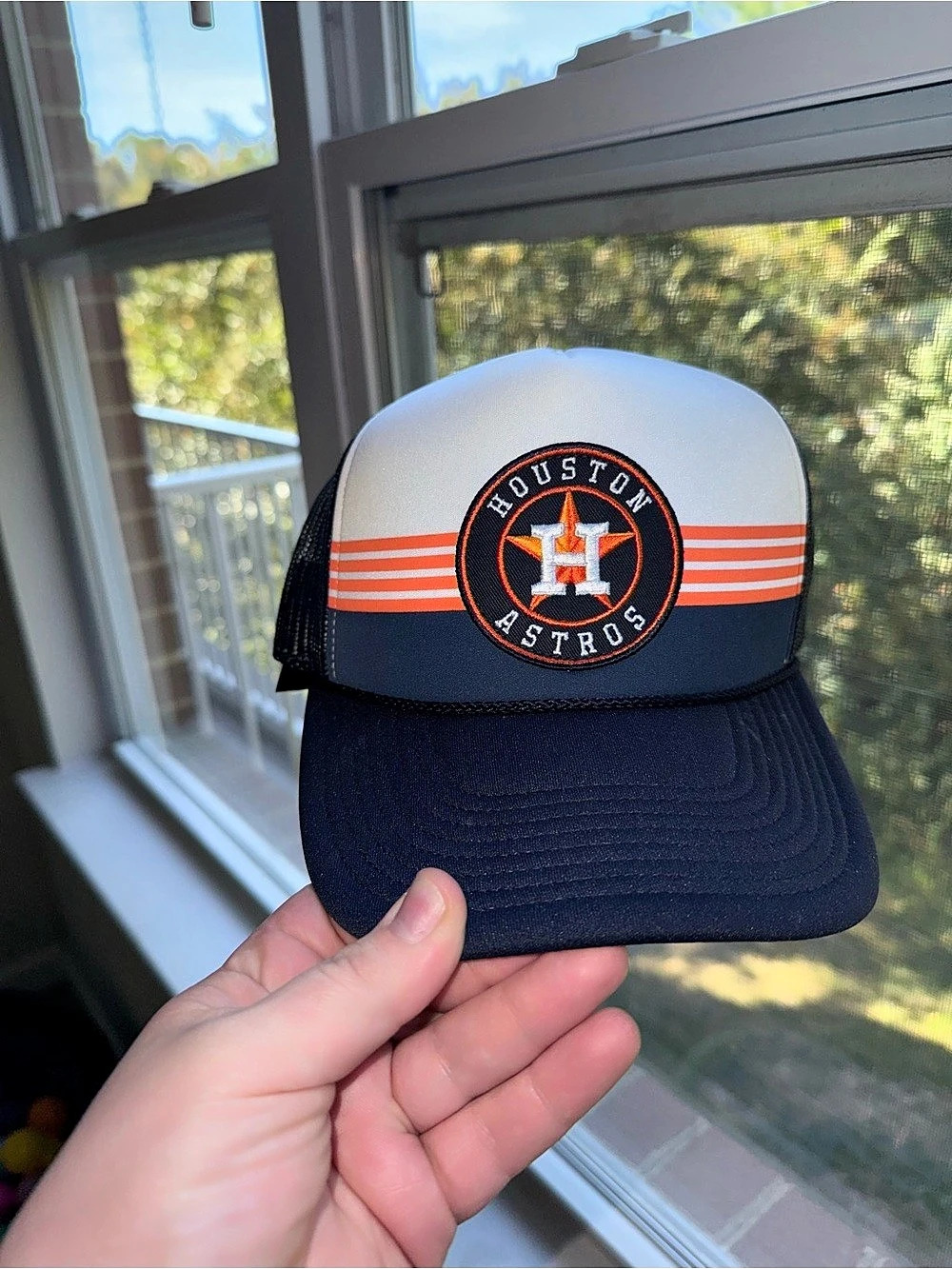 Forty Seven Houston Astros Striped Trucker Hat Like New